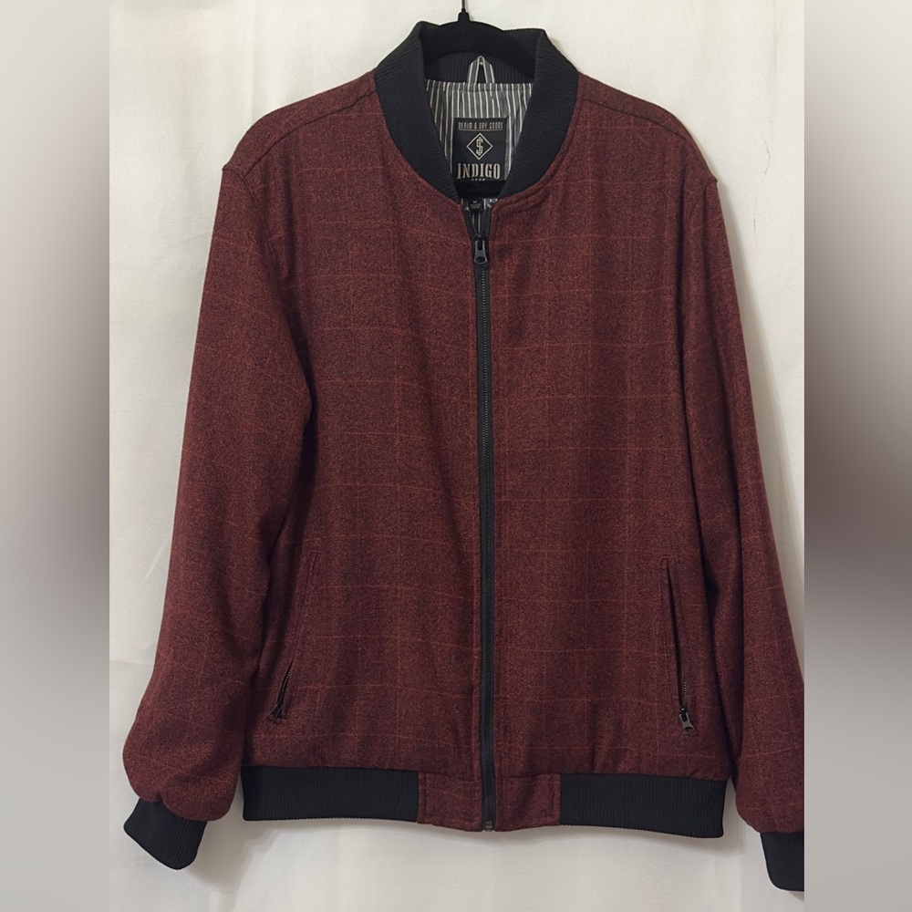 Indigo Maroon Zip-Up Jacket vintage